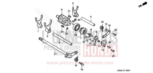 TAMBOUR DE CHANGEMENT/FOURCHETTE DE SELECTION NSR125RP de 1993